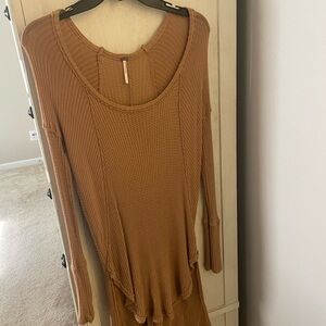Free People Brown Tunic Sweater